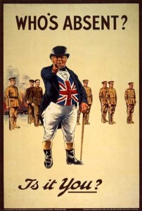 Cartel Propagandístico de Inglaterra Primera Guerra Mundial